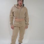 Zip-Up Set Khaki