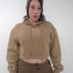 Crop Hoodie Brown